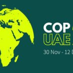 COP 28 UAE. Annual United Nations climate change conference. Dubai, United Arab Emirates, 30 Nov - 12 Dec 2023. International climate summit banner. Global Warming. Vector illustration
